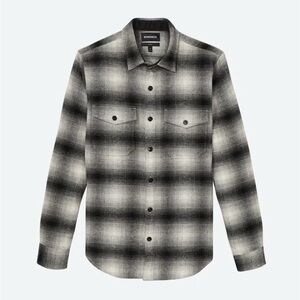 Bonobos Black/Gray Wool Overshirt Size S